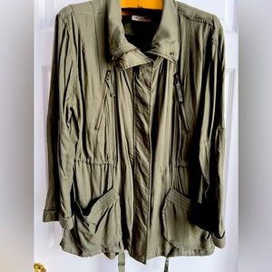 Large olive green jacket